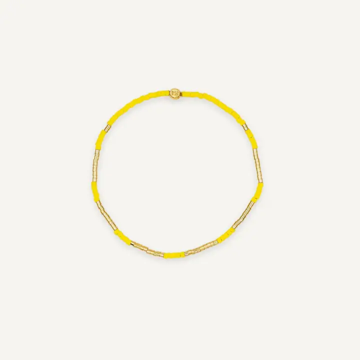 Bracelet 1 Tours Emma Jaune – Têtes Blondes
