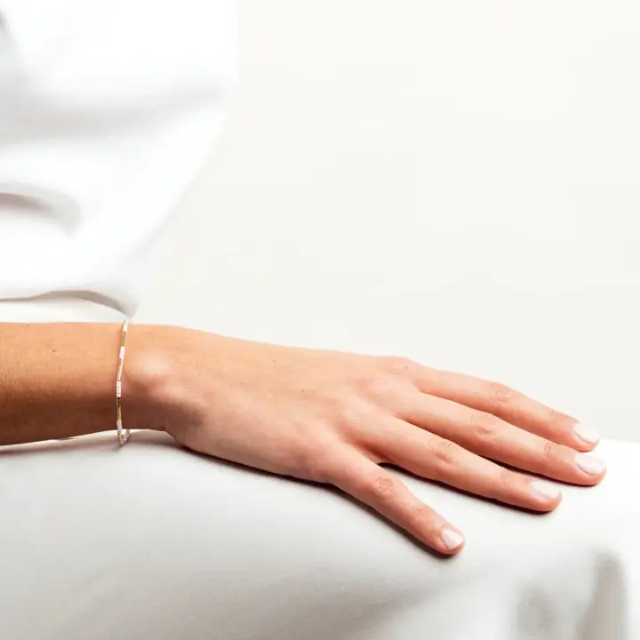 Bracelet 1 Tours Emma Rose Guimauve – Têtes Blondes