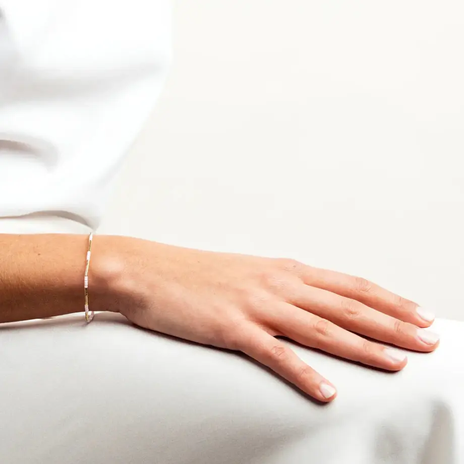 Bracelet 1 Tours Emma Rose Guimauve – Têtes Blondes
