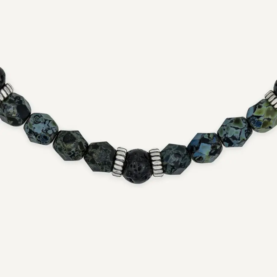 Bracelet 1 tour Gentleman XL Noir Rock  – Tête Blonde
