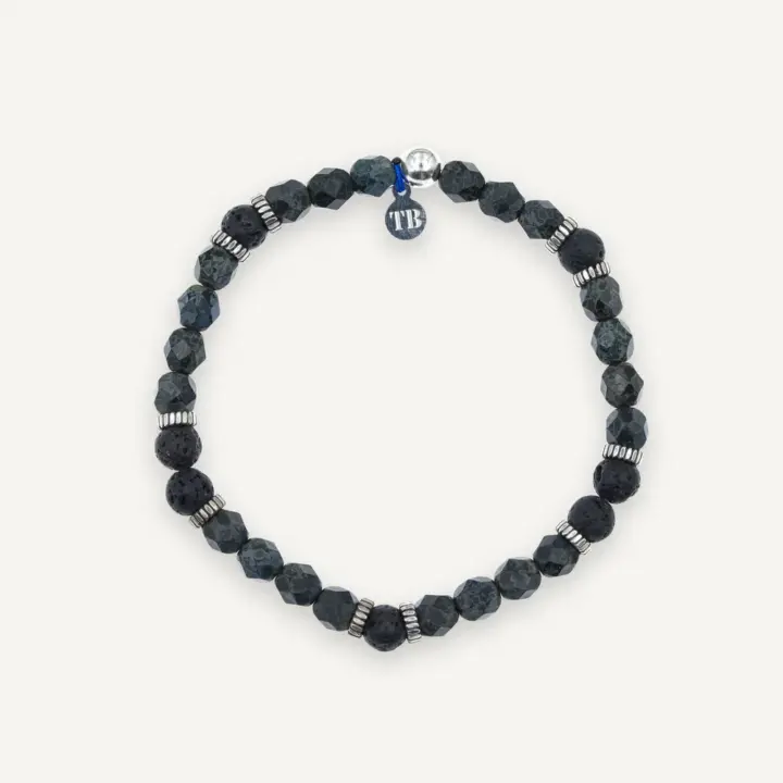 Bracelet 1 tour Gentleman XL Noir Rock  – Tête Blonde