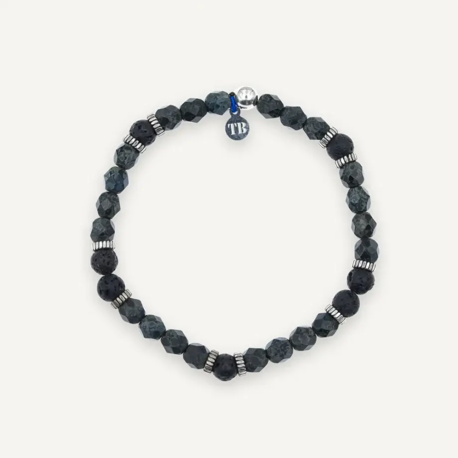 Bracelet 1 tour Gentleman XL Noir Rock  – Tête Blonde