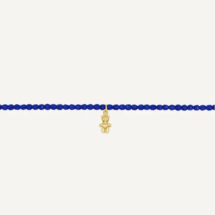 Bracelet 3 tours Bleu Majorelle Doudou Dédé Doré – Têtes Blondes