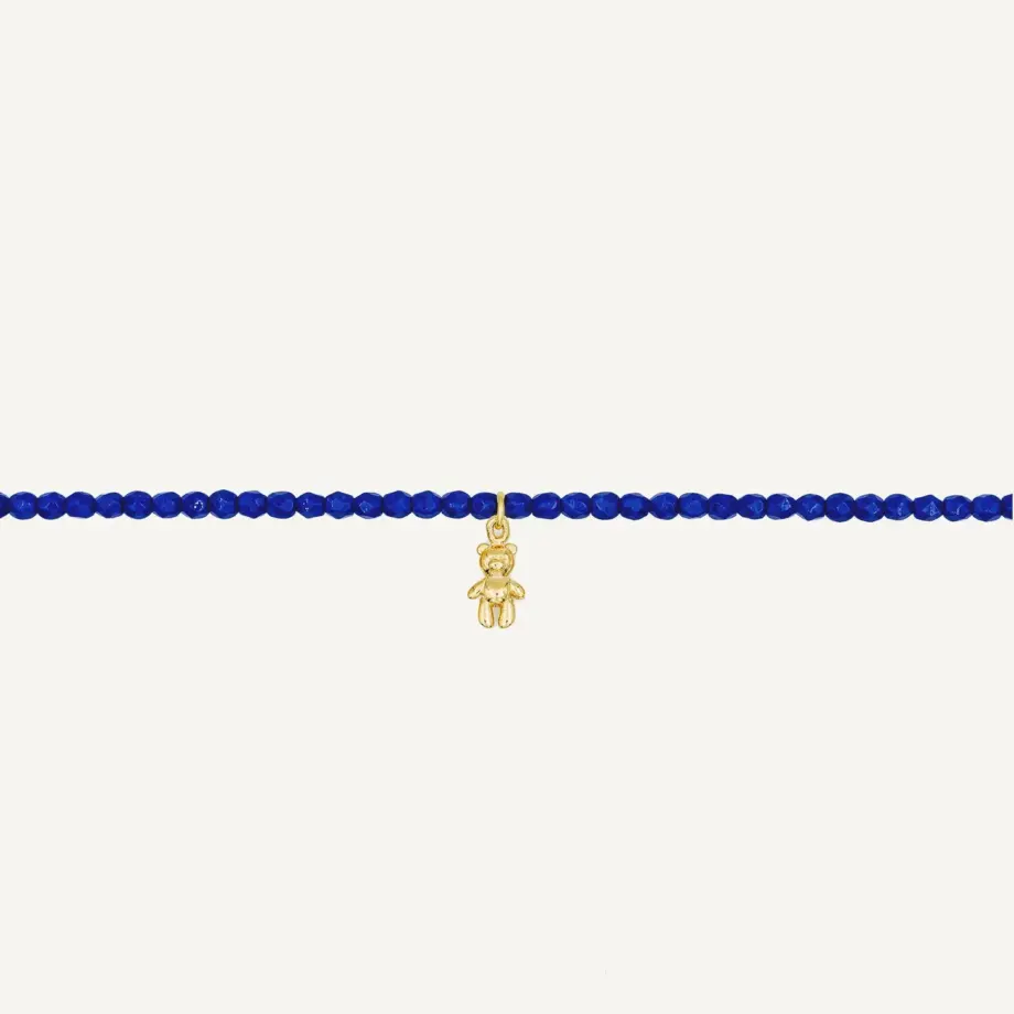 Bracelet 3 tours Bleu Majorelle Doudou Dédé Doré – Têtes Blondes