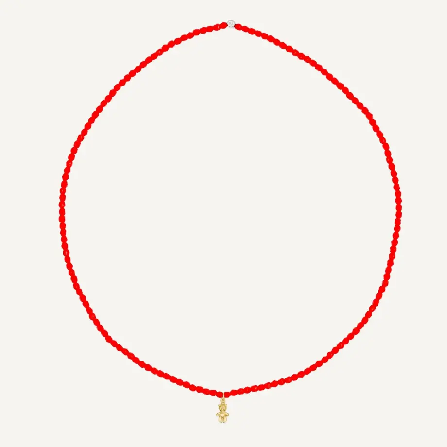Bracelet 3 tours Rouge Doudou Dédé Doré – Têtes Blondes