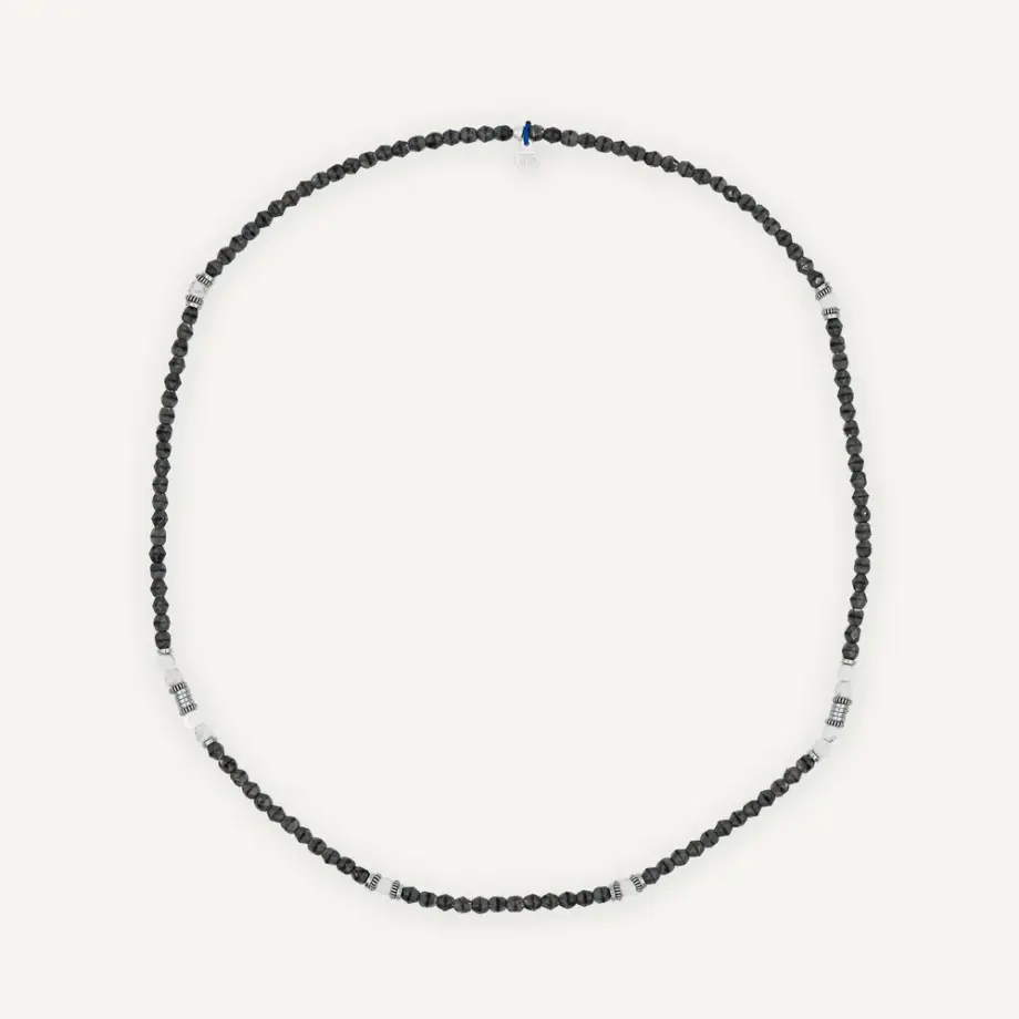 Bracelet Collier 3 tours Gentleman Silver Pepper Noir – Tête Blonde