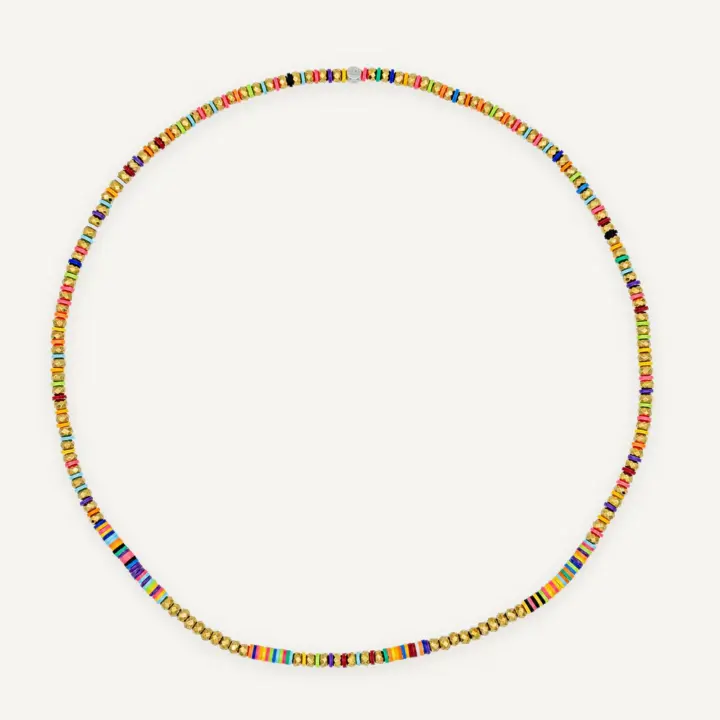 Collier Ras De Cou Happy Gold & Multicolore – Têtes Blondes