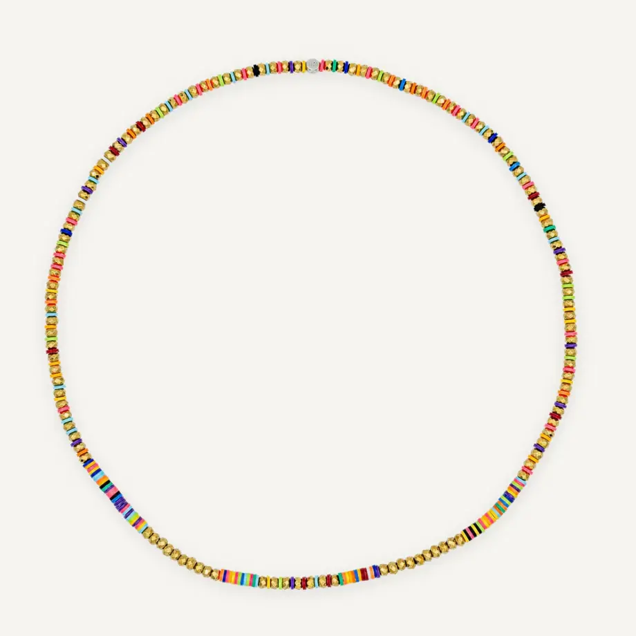 Collier Ras De Cou Happy Gold & Multicolore – Têtes Blondes