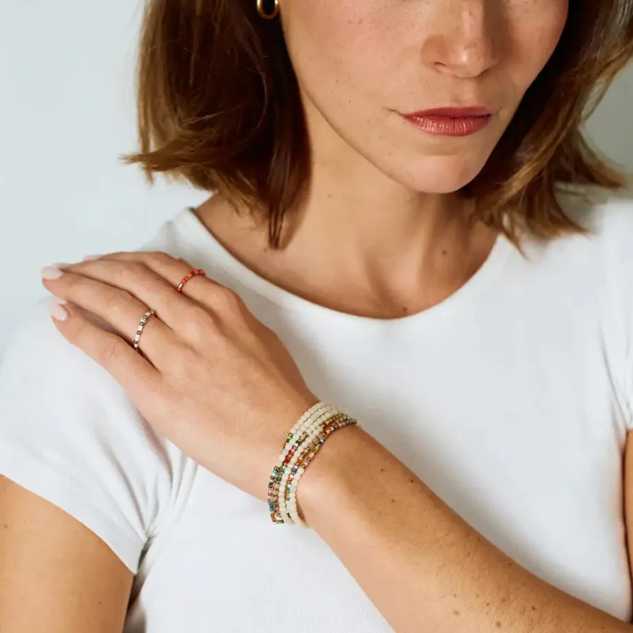 Collier & Bracelet 6 Tours Jumeirah Vanille – Têtes Blondes