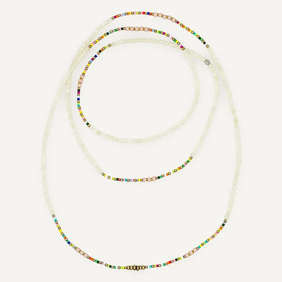 Collier & Bracelet 6 Tours Jumeirah Vanille – Têtes Blondes