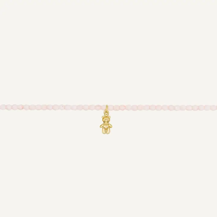 Bracelet 3 tours Rose Guimauve Doudou Dédé Doré – Têtes Blondes