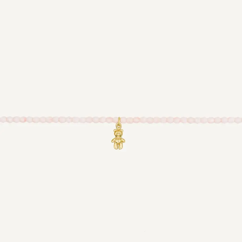 Bracelet 3 tours Rose Guimauve Doudou Dédé Doré – Têtes Blondes