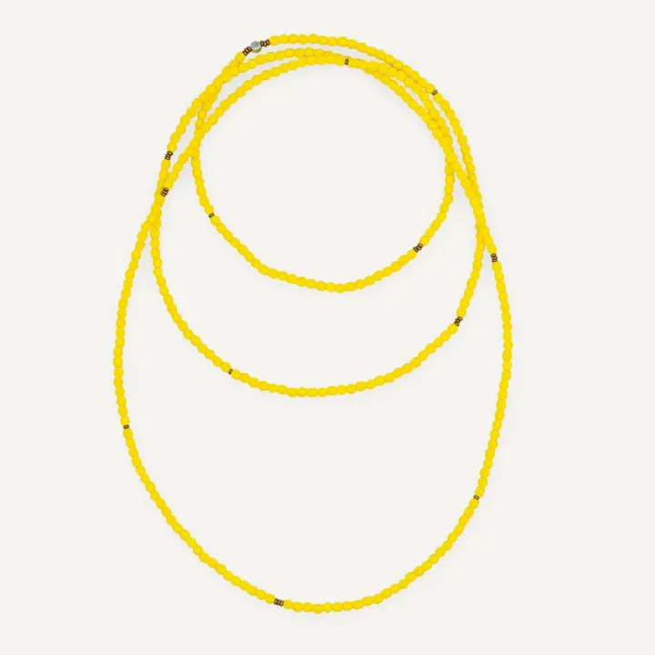 Bracelet 6 tours Anne Jaune – Têtes Blondes