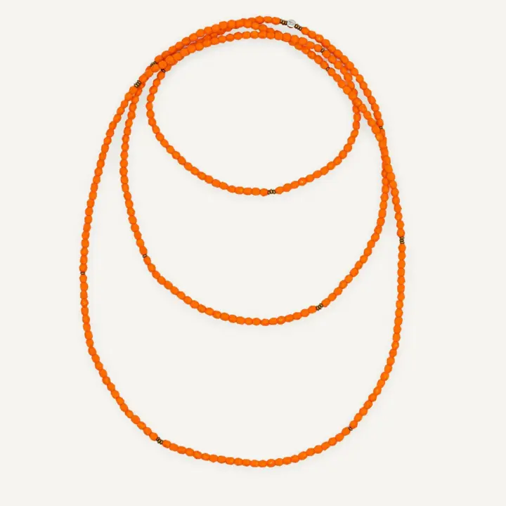 Bracelet 6 tours Anne Orange – Têtes Blondes