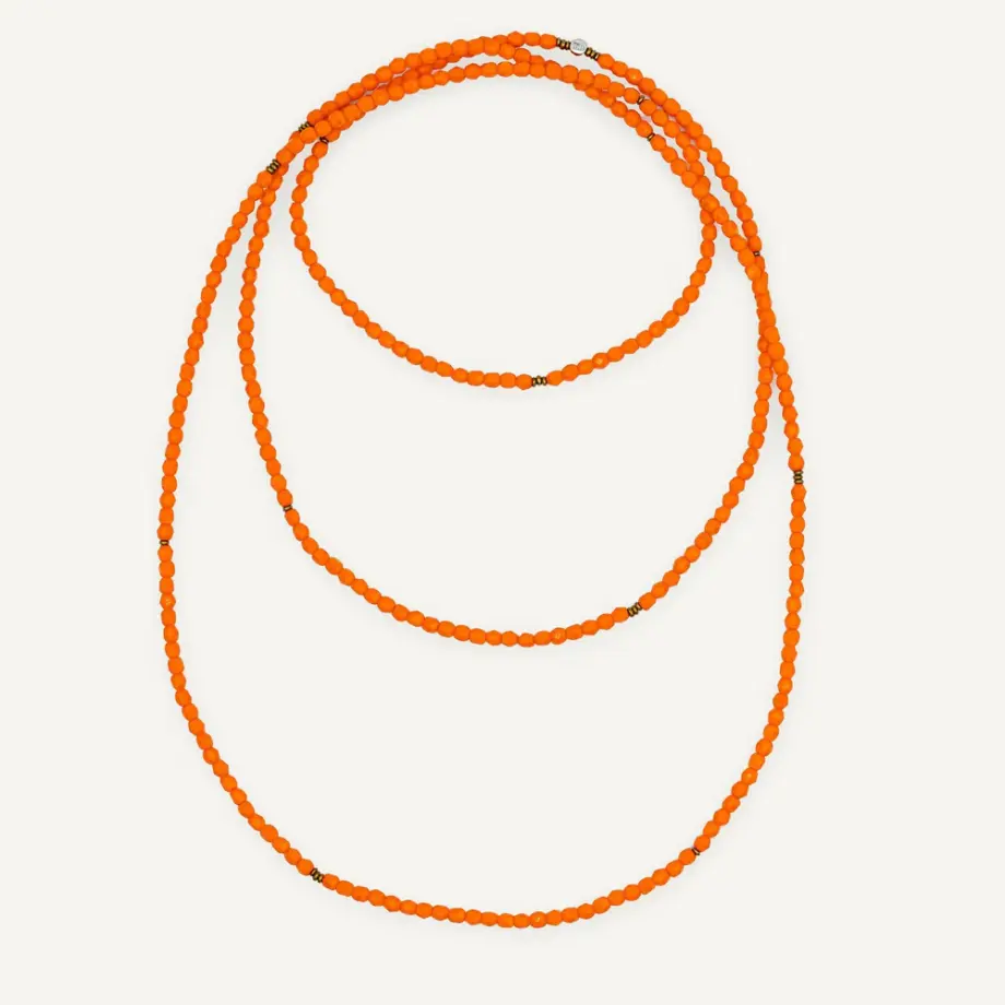 Bracelet 6 tours Anne Orange – Têtes Blondes