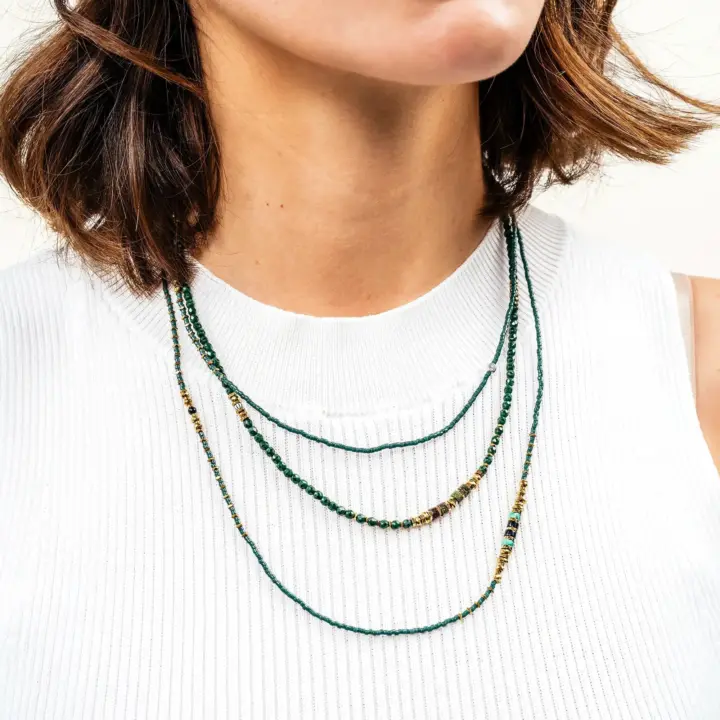 Bracelet 6 tours Jade Evergreen – Têtes Blondes