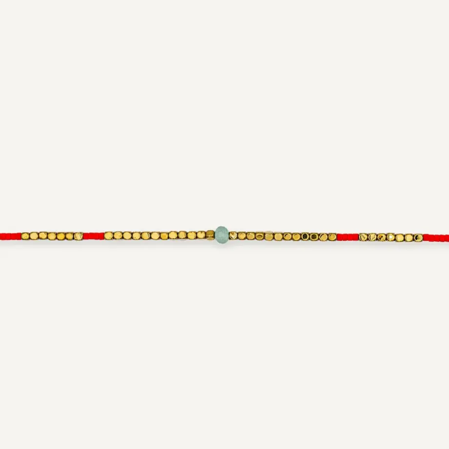 Bracelet 3 tours Collette Slim Rouge – Têtes Blondes