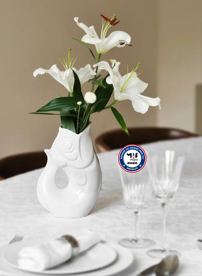 Carafe Glouglou Blanc Brillant – Charolles 1844