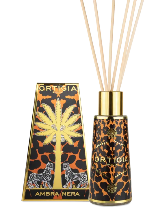 Diffuseur Decorated Ambra Nera 200ml – Ortigia Sicilia