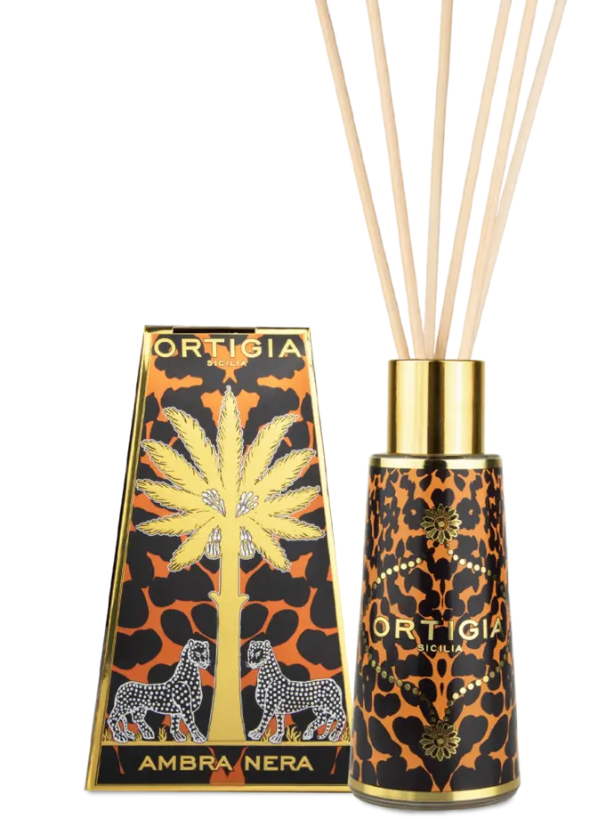 Diffuseur Decorated Ambra Nera 200ml – Ortigia Sicilia