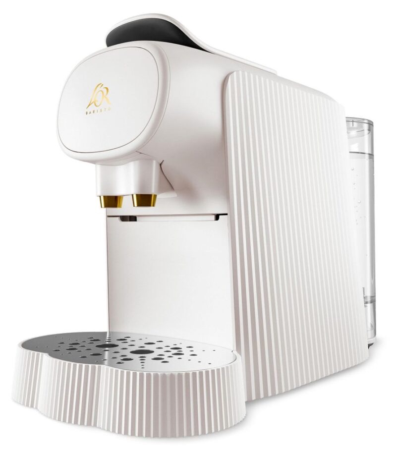 Machine à café capsules Plissé L'OR Alessi design blanc
