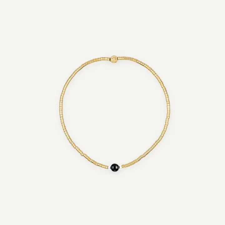 Collier AVA Spinelle Noir – Têtes Blondes