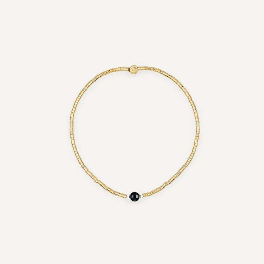 Collier AVA Spinelle Noir – Têtes Blondes